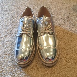 silver zara baroque shoes